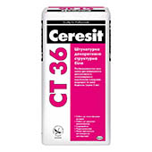 Ceresit CT 36 Структурная штукатурка зерно 2 мм белая (25кг)